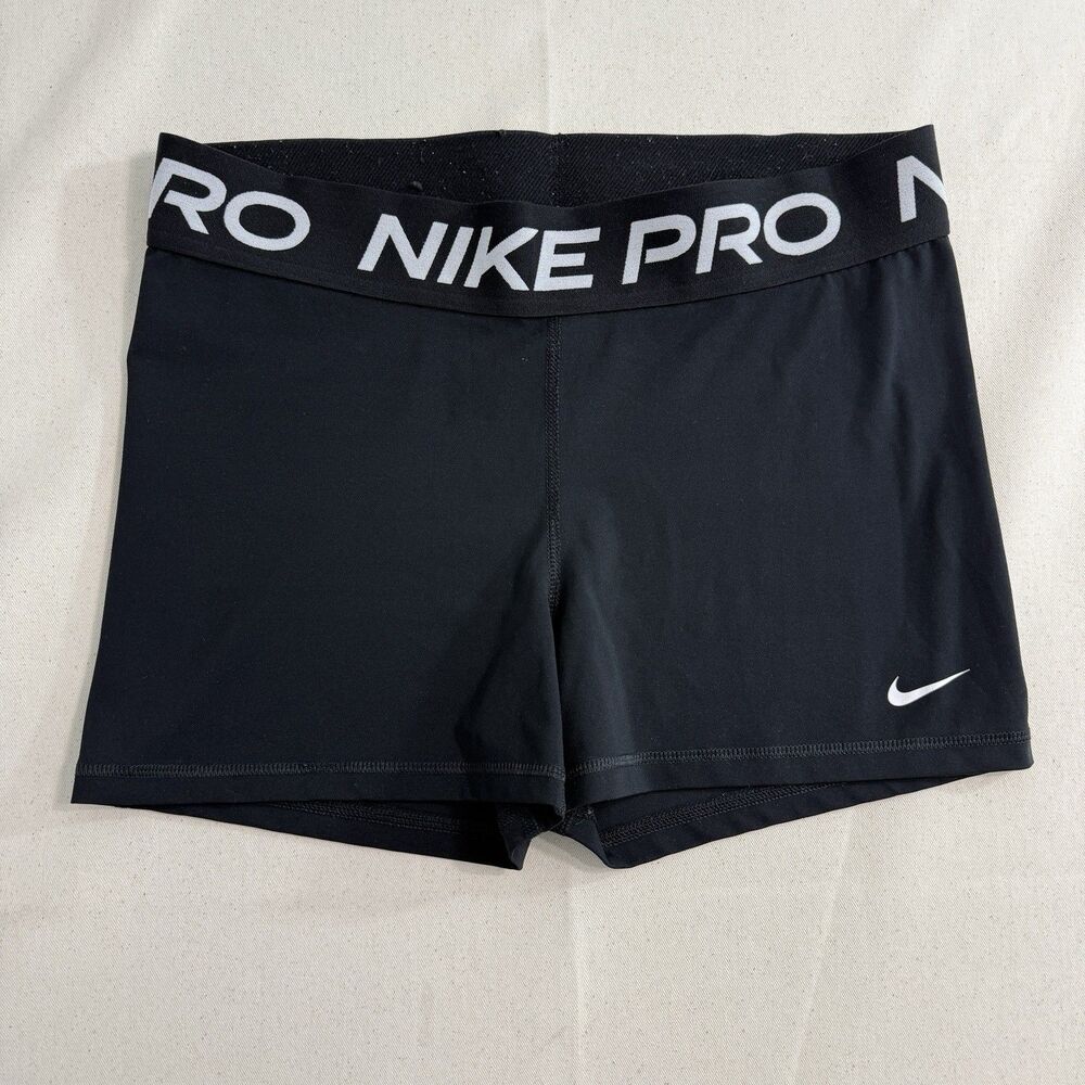 Nike Pro Shorts Women Size Large Black Dri-Fit